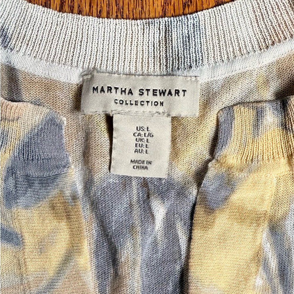 Martha Stewart Beige and Gray Floral Blouse - Picture 4 of 4